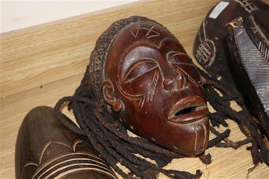 Four African tribal masks